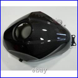 Carbon Fiber Black Tank Cover Gas Fuel Fairings For 2018-2023 Kawasaki Ninja 400