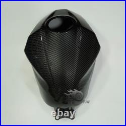 Carbon Fiber Black Tank Cover Gas Fuel Fairings For 2018-2023 Kawasaki Ninja 400
