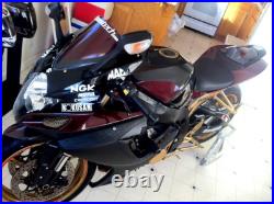 Carbon Fiber Blue Hybrid Lower Tank Panels 06-07-2006-2007 Suzuki Gsxr 600 750
