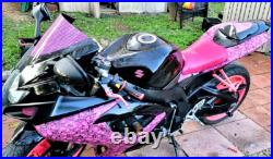 Carbon Fiber Blue Hybrid Lower Tank Panels 06-07-2006-2007 Suzuki Gsxr 600 750