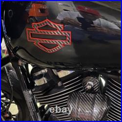 Carbon Fiber CVO Style Tank Emblems with Colored Outline 3.7, Fits 2024+ Models