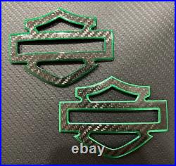 Carbon Fiber CVO Style Tank Emblems with Colored Outline 3.7, Fits 2024+ Models