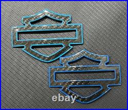 Carbon Fiber CVO Style Tank Emblems with Colored Outline 3.7, Fits 2024+ Models