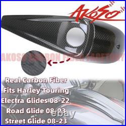 Carbon Fiber Dash Fuel Tank Cap Cover For Harley Touring Street Road Glide 08-23