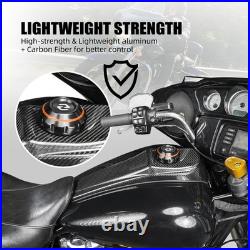 Carbon Fiber Dash Insert Fuel Console Gas Tank Cap For Harley Street Glide FLHX