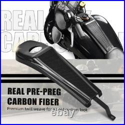 Carbon Fiber Dash Insert Fuel Console Gas Tank Cap For Harley Street Glide FLHX