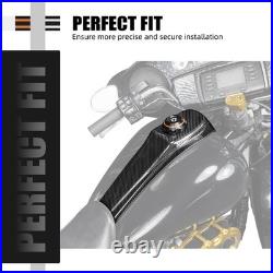 Carbon Fiber Dash Insert Fuel Console Gas Tank Cap For Harley Street Glide FLHX