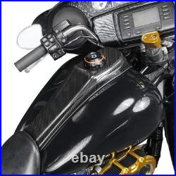 Carbon Fiber Dash Insert Fuel Console Gas Tank Cap For Harley Street Glide FLHX