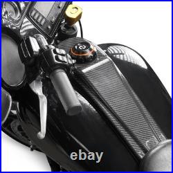 Carbon Fiber Dash Insert Fuel Console Gas Tank Cap For Harley Street Glide FLHX