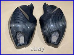Carbon Fiber Ducati 696 796 1100 Gas Tank Upper Side Cover Panel Fairing Cowling