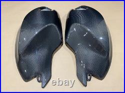 Carbon Fiber Ducati 696 796 1100 Gas Tank Upper Side Cover Panel Fairing Cowling