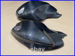 Carbon Fiber Ducati 696 796 1100 Gas Tank Upper Side Cover Panel Fairing Cowling