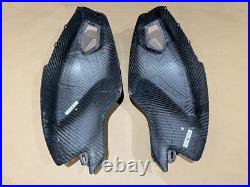 Carbon Fiber Ducati 696 796 1100 Gas Tank Upper Side Cover Panel Fairing Cowling
