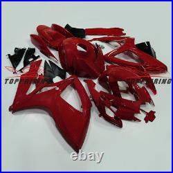Carbon Fiber Fairing Kit +Tank Cover for SUZUKI GSXR600/750 2006 2007 Red Black
