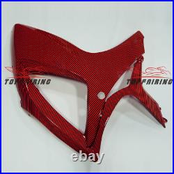 Carbon Fiber Fairing Kit +Tank Cover for SUZUKI GSXR600/750 2006 2007 Red Black