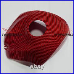 Carbon Fiber Fairing Kit +Tank Cover for SUZUKI GSXR600/750 2006 2007 Red Black