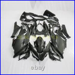 Carbon Fiber Fairing Kit withTank For Kawasaki Ninja 400 2018-2023 ABS Gray Black