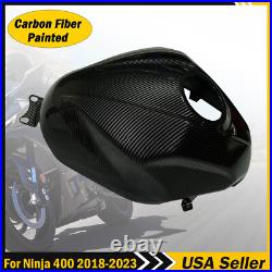 Carbon Fiber Fuel Gas Tank Cover Fairing For 2018-2023 Kawasaki Ninja 400 EX400