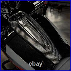 Carbon Fiber Fuel Tank Console Cover Fit for Harley Street Glide FLHX/I 2024-26