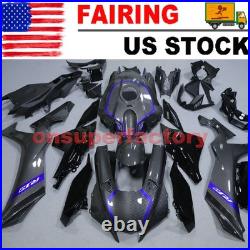 Carbon Fiber Glossy Black Fairing Kit+Tank Cover For Yamaha YZF R1 R1M 2020-2024