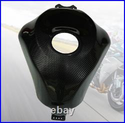 Carbon Fiber Look Fuel Gas Tank Cover Fairing For Kawasaki Ninja ZX-6R 2009-2024
