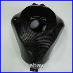 Carbon Fiber Look Fuel Gas Tank Cover Fairing For Kawasaki Ninja ZX-6R 2009-2024