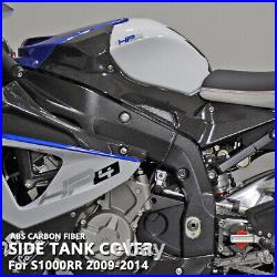 Carbon Fiber Side Tank Gas Tuel Cover Fairing Panel For BMW S1000RR 2009-2014