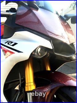Carbon Fiber Tank Cover 2015-2016-2017-2018-2019-2020-2021-2024-25 Yamaha Yzf R1