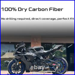 Carbon Fiber Tank Cover Extender Fuel Fairing Kit For Yamaha R1 R1M 2015-2024