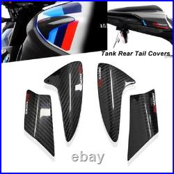 Carbon Fiber Tank Rear Tail Covers Sliders Decal For BMW S1000RR 2019-2024