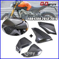 Carbon Fiber Tank Side Cover Air Intake Cover Fairing For 2013-2016 Yamaha FZ09