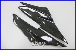 Carbon Fiber Tank Side Cover Panel Trim Fairing For Kawasaki ZX6R 2005-2006