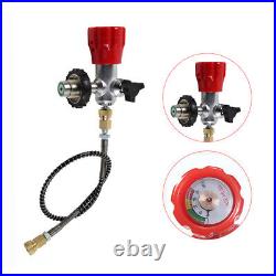 Carbon Fiber Valve + G5/8 Valve Gauge Fill Station+Hose For PCP Air Tank 4500Psi