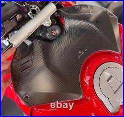 Carbon fiber Fuel Gas Tank Battery Cover for Ducati Streetfighter V4 V4S 20-2022
