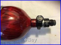 Crossfire Gloss Red Carbon Fiber Air Tank 68/4500 WithPro V2 Regulator Made In USA