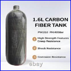 DOT 1.6L/98ci 4500Psi Carbon Fiber Paintball HPA PCP Tank HPA Scuba Cylinder