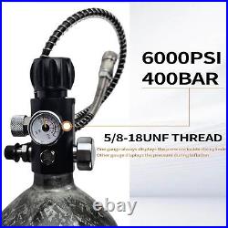 DOT 1.6L/98ci 4500Psi Carbon Fiber Paintball HPA PCP Tank HPA Scuba Cylinder