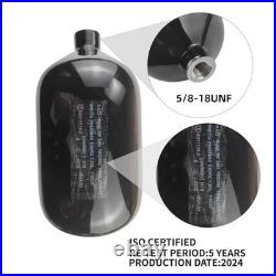 DOT 68ci/4500psi Paintball Tank System, Black cabon Fiber 68ci hpa Tank, Paintb