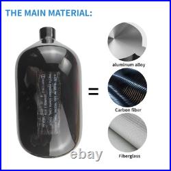 DOT 68ci Carbon Fiber Paintball Tank System, Black Carbon Fiber hpa Tank, Paint DOT 68ci Carbon Fiber Paintball Tank System, Black Carbon Fiber hpa Tank, Paint