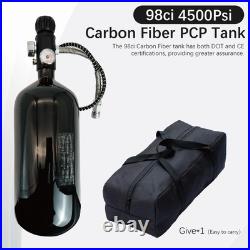 DOT 98ci 4500Psi Carbon Fiber Paintball Tank System, Black Carbon Fiber HPA PC DOT 98ci 4500Psi Carbon Fiber Paintball Tank System, Black Carbon Fiber HPA PC