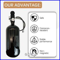 DOT 98ci 4500Psi Carbon Fiber Paintball Tank System, Black PCP air Tank, HP