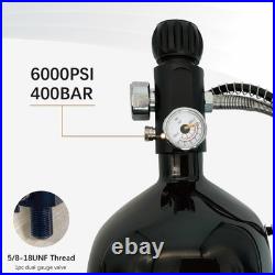 DOT 98ci 4500Psi Carbon Fiber Paintball Tank System, Black PCP air Tank, HPA Tt