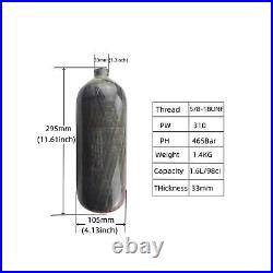 DOT 98ci/4500psi carbon fiber tank system, Paintball HPA PCP Tank HPA Scub