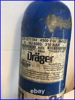 DRAGER SCBA 4500psi Carbon Fiber 45 min Tank Cylinder M4927 (Firefighter Unit)