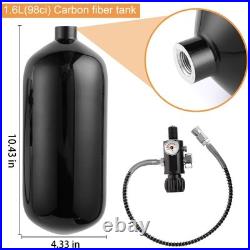 Discounted 98ci/1.6L DOT Carbon Fiber Paintball Tank with Dual Gauge Valve, PC