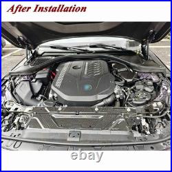 Dry Carbon Fiber Water Tank Cover Cooling Panels for BMW G22 M440I G42 M240I 20+