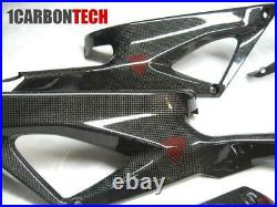 Ducati 848 1098 1198 Carbon Fiber Lower Tank Panels With Red Logo Hybrid
