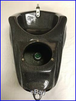 Ducati 916 996 998 Carbon Fiber Fuel Tank with Gas Cap and Keys and Metal Guide