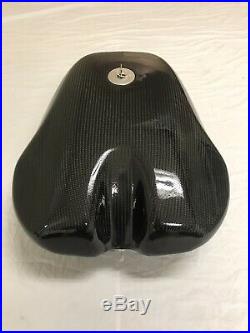 Ducati 916 Carbon Fiber Fuel Tank with Gas Cap and Keys and Metal Guide