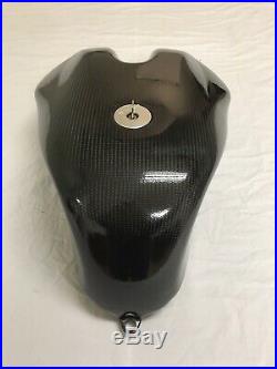 Ducati 916 Carbon Fiber Fuel Tank with Gas Cap and Keys and Metal Guide